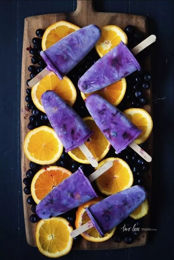 Blueberry Orange Popsicles